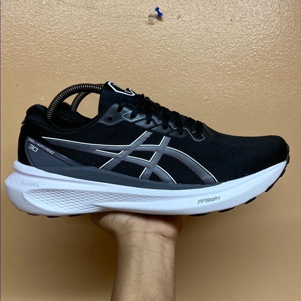 ASICS Gel Kayano 30 Running Sneakers “Black White Sheet Rock” Size 9.5